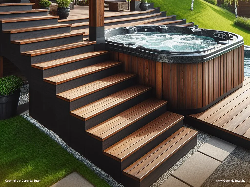 jacuzzi lépcső gyártás
