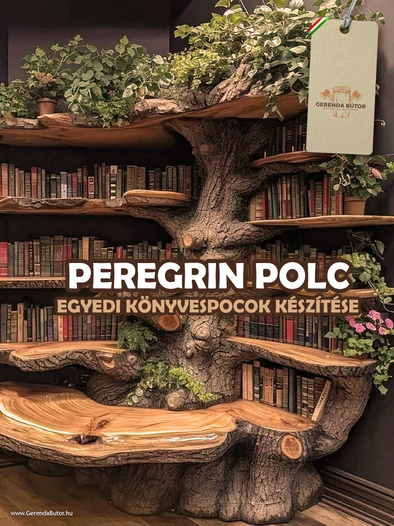 peregrin könvyespolc egyedi polcok készítése